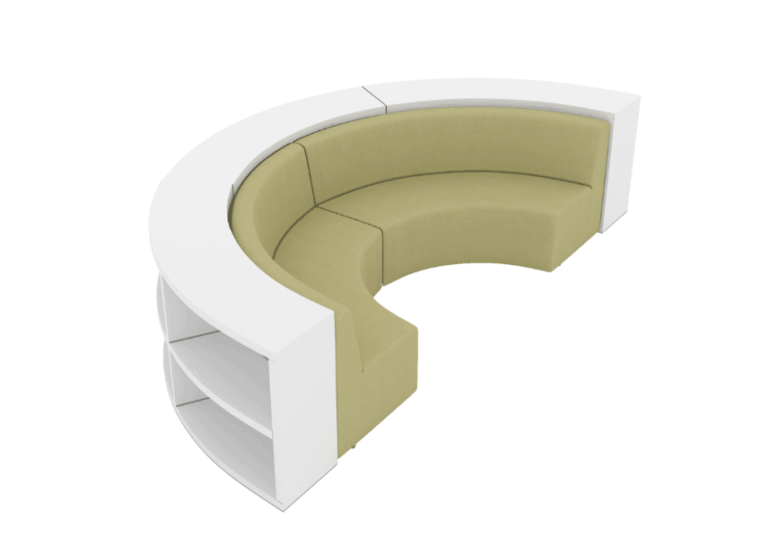 Curved Storage Sofa Set C-127
